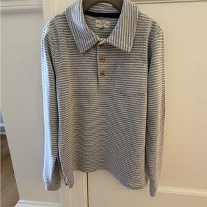 Egg New York - Kids Striped Long-Sleeve Polo Shirt - Size 10